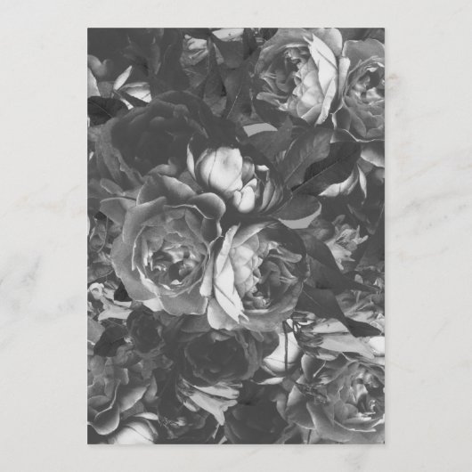 Menu Mariage Bouquet Rose or noir (Dos)