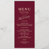 Menu Mariage Bourgogne (Devant)