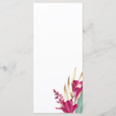 Menu Mariage Bourgogne & Gold Bloom (Dos)