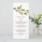 Menu Mariage Branches broyées (Debout devant)