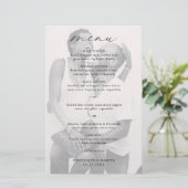 Menu Mariage Budget Élégant Photo Simple Chic (Debout devant)