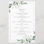 Menu Mariage BUDGET Eucalyptus (Devant)