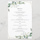 Menu Mariage BUDGET Eucalyptus (Devant)