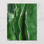 Menu Mariage Budget Hunter Green Silver Agate (Dos)