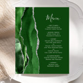 Menu Mariage Budget Hunter Green Silver Agate