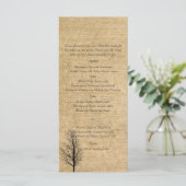 Menu Mariage Burlap and Birch Posh (Debout devant)