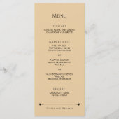Menu Mariage Cadre Doré Élégant Art Déco (Devant)