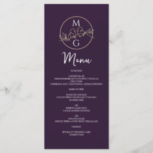 Menu Mariage Calligraphié Élégant