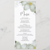 Menu mariage Calligraphie Floral Magnolia (Devant)