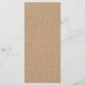 Menu Mariage Calligraphie Simple Faux Kraft (Dos)