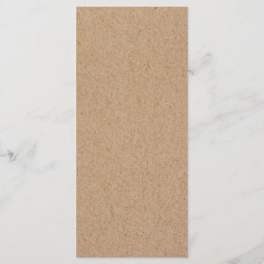 Menu Mariage Calligraphie Simple Faux Kraft (Dos)