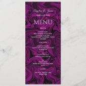 Menu Mariage Calligraphie violet (Devant)
