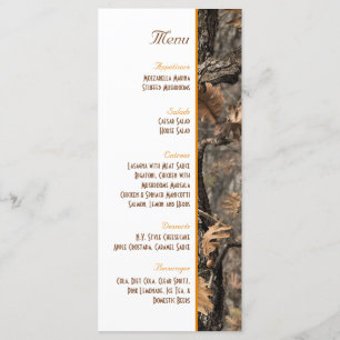 Menu Mariage Camo Chic Hunter
