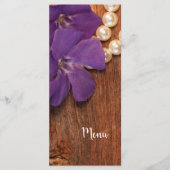 Menu Mariage campagnard en bois de la grange pourp (Devant)