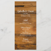 Menu Mariage campagnard Orange Daisy et Horseshoe (Dos)