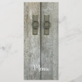 Menu Mariage campagnard Portes à Grange Double (Devant)