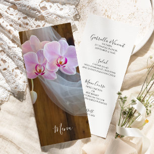 Menu Mariage campagnard rustique Orchidée Elegance