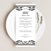 Menu Mariage campagnard vintage Western Cowboy