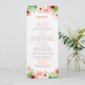 Menu Mariage Canopée Aquarelle (Debout devant)