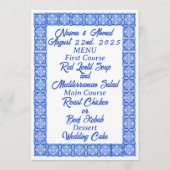 Menu Mariage Carrelage bleu marocain (Devant)