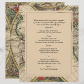Menu Mariage Carte Antique Vieux Monde (Devant / Derrière)