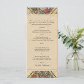 Menu Mariage Carte Antique Vieux Monde (Debout devant)