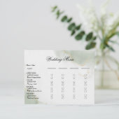 Menu mariage Carte de repas Gold Muted Sage Green (Debout devant)