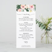 Menu mariage Carte Palm Feuille Hibiscus Tropical (Debout devant)