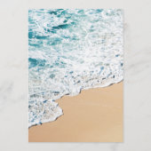 Menu mariage Carte Plage Thème (Dos)