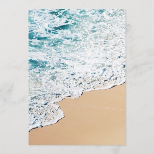 Menu mariage Carte Plage Thème (Dos)