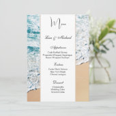 Menu mariage Carte Plage Thème (Debout devant)