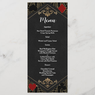 Menu Mariage Casino Vegas Roaring 20s Gatsby Art Déco