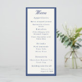 Menu Mariage Catholique Deux Cœurs Bleu Marine (Debout devant)