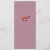 Menu Mariage Catholique Dusty Rose Deux Cœurs (Dos)