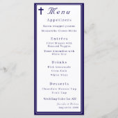 Menu Mariage Catholique Monogrammé Timeless (Devant)