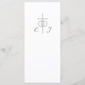 Menu Mariage catholique rose et blanc (Dos)