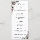 Menu Mariage catholique rose et blanc (Devant)