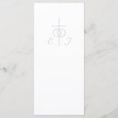 Menu Mariage catholique Vierge Marie Argent (Dos)