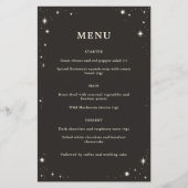 Menu mariage céleste de tarte au boho (Devant)