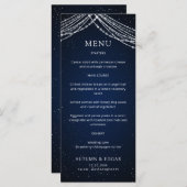 Menu Mariage céleste des lumières de chaîne (Devant / Derrière)