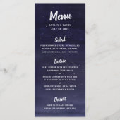 Menu Mariage céleste du ciel nocturne (Devant)