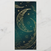 Menu Mariage céleste Emerald Green Gold (Dos)