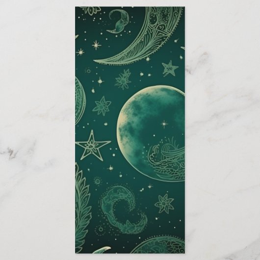 Menu Mariage céleste Emerald Green Gold (Dos)