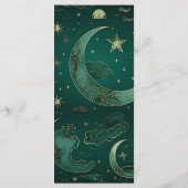 Menu Mariage céleste Emerald Green Gold (Dos)