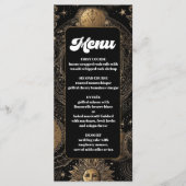 Menu Mariage Céleste Noir Or (Devant)