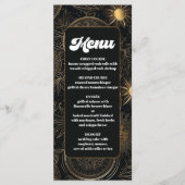Menu Mariage Céleste Noir Or (Devant)
