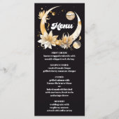 Menu Mariage Céleste Or Noir Mystique (Devant)