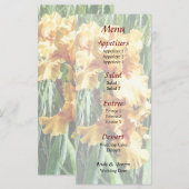 Menu Mariage Celtic Glory Irises (Devant / Derrière)