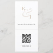 Menu Mariage Champagne Ampersand | Code QR | Élégant (Dos)