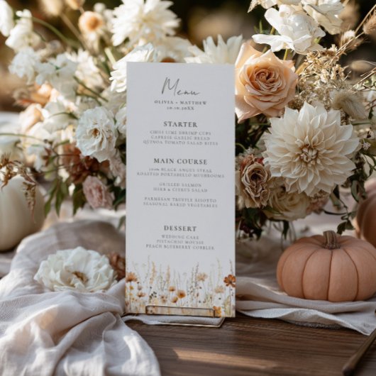 Menu Mariage Champêtre de Rêve en Automne